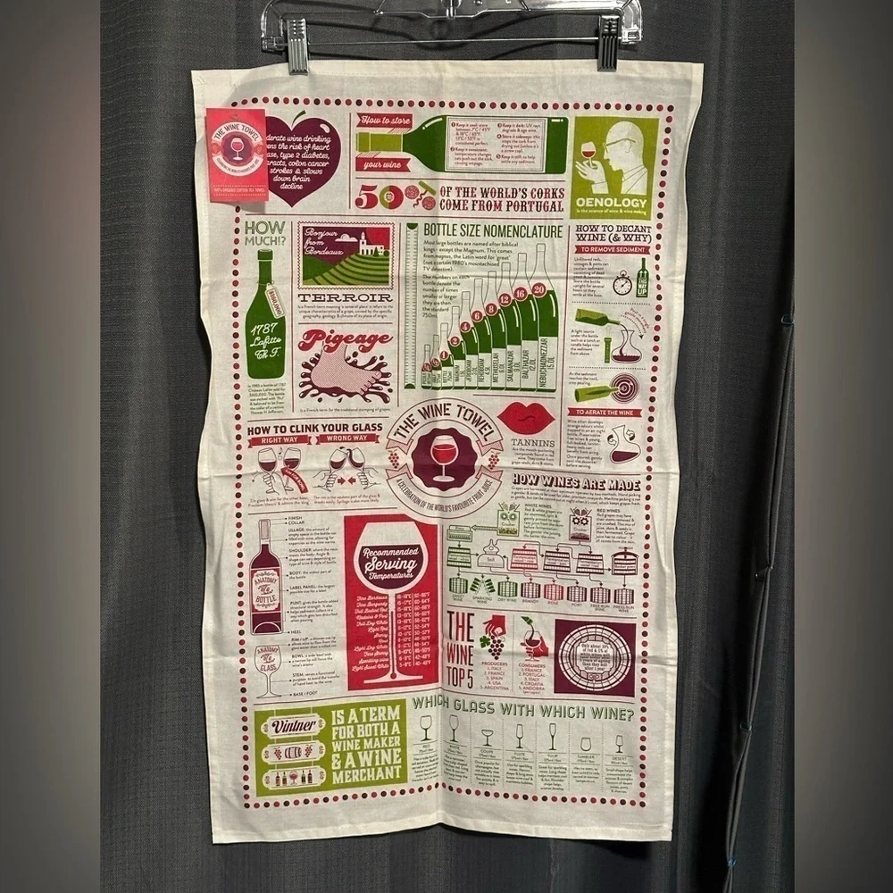 Stuart Gardiner Wine Towel NWT